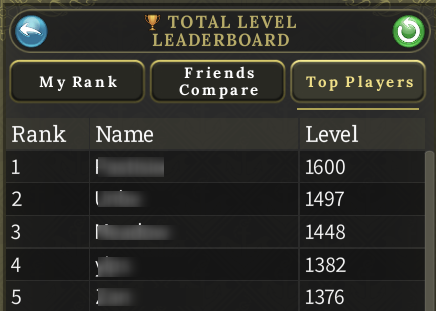 leaderboards in brighter shores